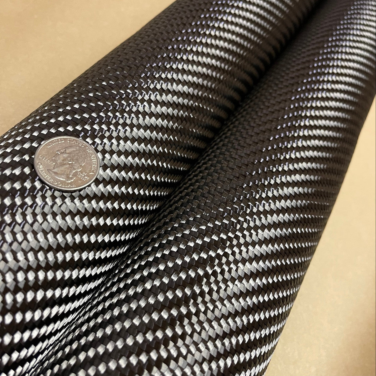 3K Carbon Fiber Fabric - Weaved Twill Roll (5ft x 12”)
