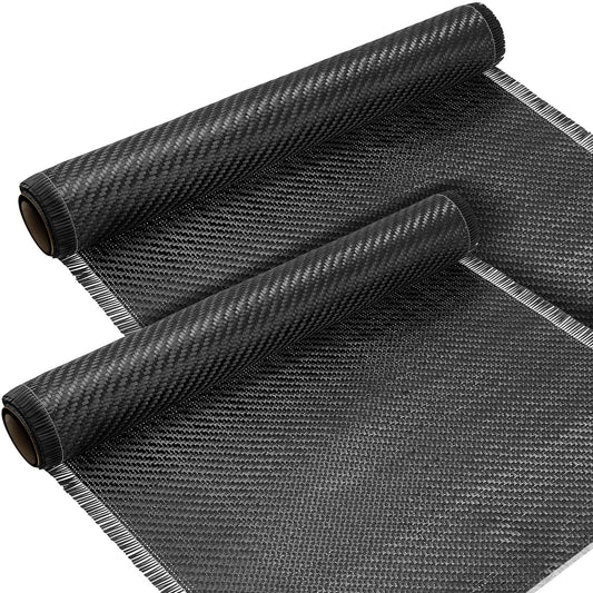 3K Carbon Fiber Fabric - Weaved Twill Roll (5ft x 12”)