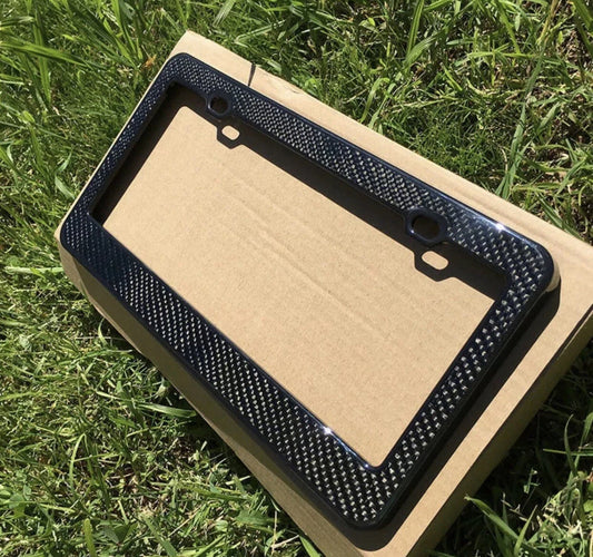 100% Carbon Fiber License Plate Frame